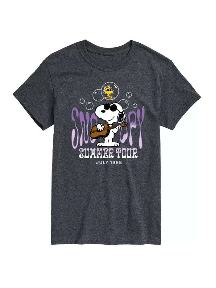 Гибридная футболка с коротким рукавом Snoopy Summer Tour для мужчин AIRWAVES — изображение 1 из 9, темно-серый