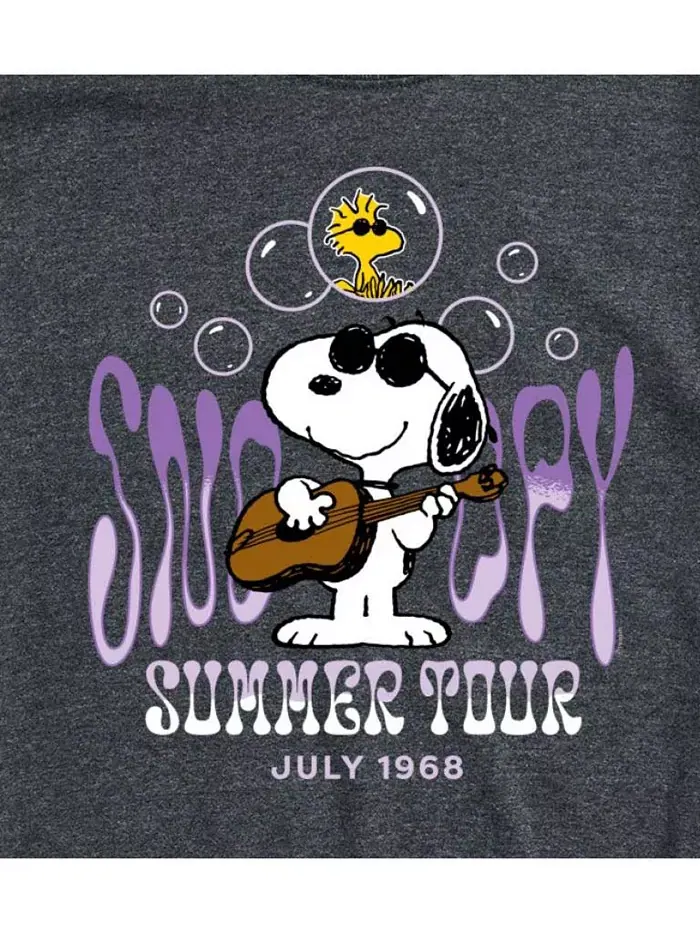Гибридная футболка с коротким рукавом Snoopy Summer Tour для мужчин AIRWAVES — изображение 3 из 9, темно-серый