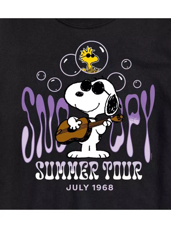Гибридная футболка с коротким рукавом Snoopy Summer Tour для мужчин AIRWAVES — изображение 5 из 9, темно-серый