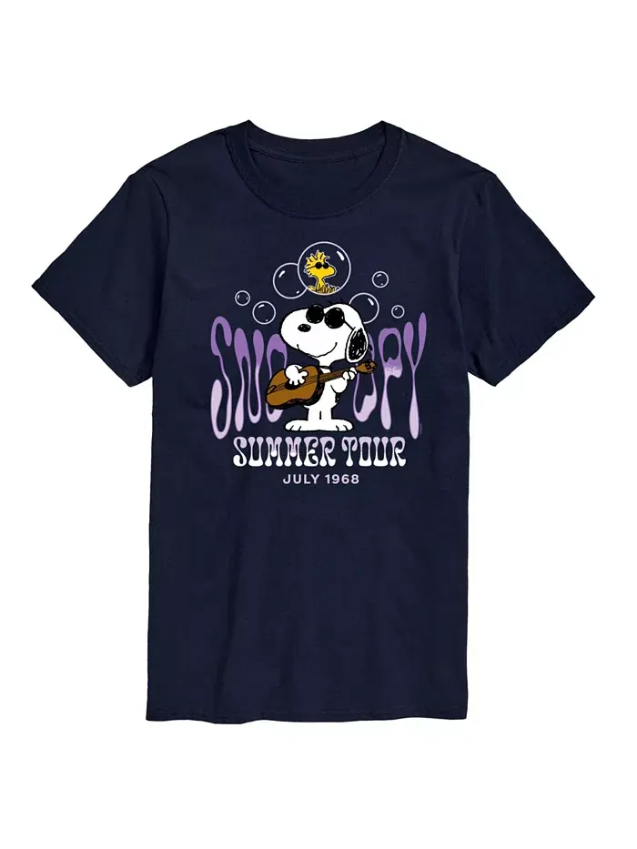 Гибридная футболка с коротким рукавом Snoopy Summer Tour для мужчин AIRWAVES — изображение 8 из 9, темно-серый