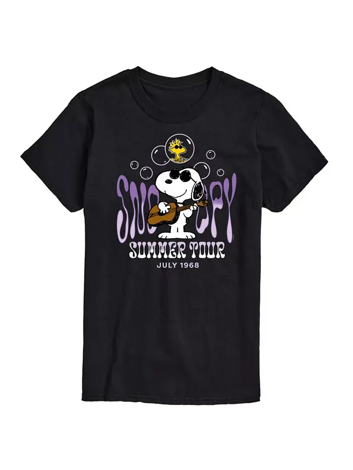 Гибридная футболка с коротким рукавом Snoopy Summer Tour для мужчин AIRWAVES — изображение 9 из 9, темно-серый