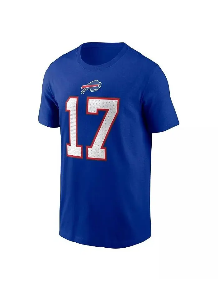 Мужская футболка с именем и номером игрока Josh Allen Royal Buffalo Bills Nike — изображение 3 из 3, королевский