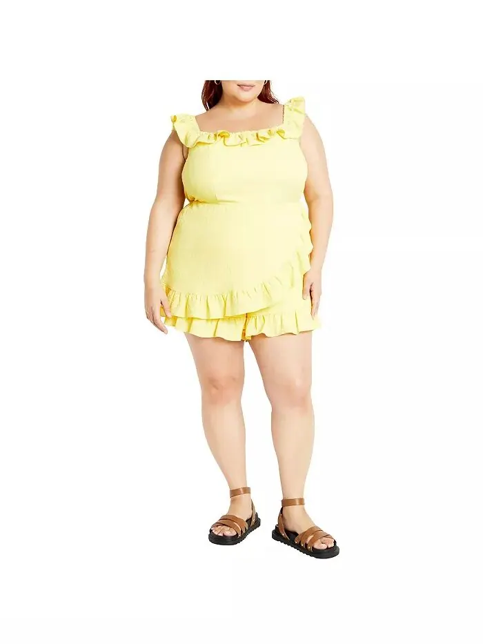 Комбинезон Christa Plus Size CITY CHIC — изображение 1 из 3, подсолнечный