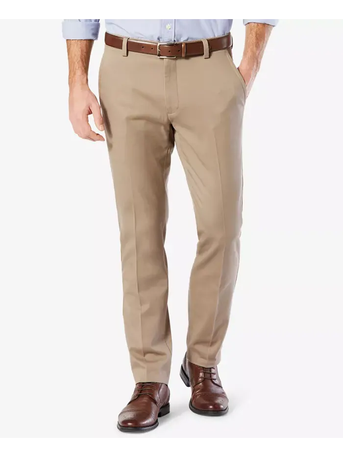 Мужские удобные эластичные брюки Easy Slim Fit цвета хаки Dockers — изображение 1 из 8, коричневый/бежевый