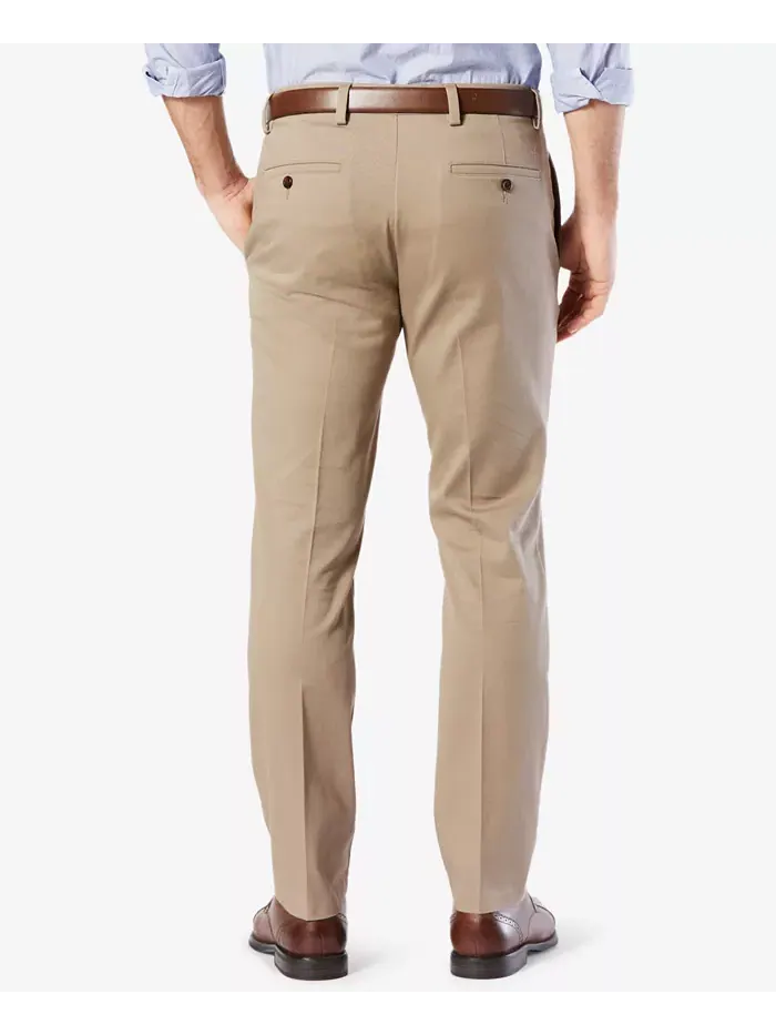 Мужские удобные эластичные брюки Easy Slim Fit цвета хаки Dockers — изображение 3 из 8, коричневый/бежевый