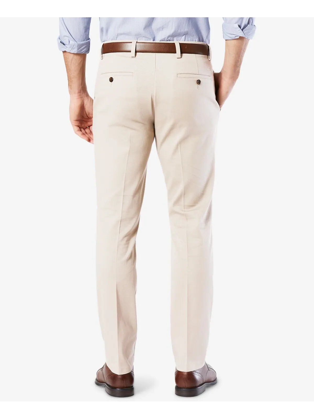 Мужские брюки easy slim fit цвета хаки стрейч Dockers — изображение 3 из 5, облачный