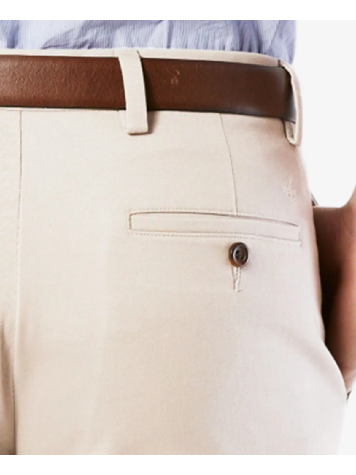Мужские брюки easy slim fit цвета хаки стрейч Dockers — изображение 4 из 5, облачный