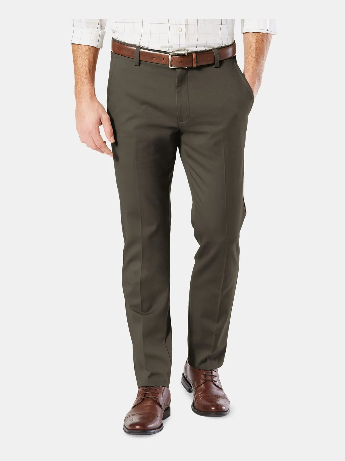 Мужские брюки Dockers прямые — изображение 1 из 6, оливковый
