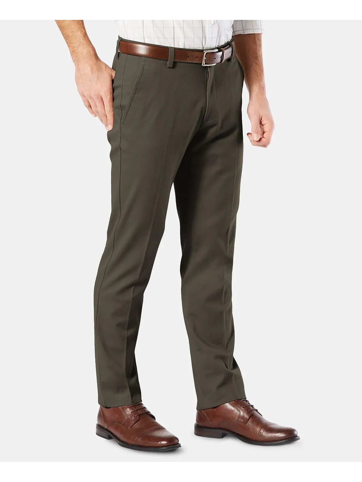 Мужские брюки Dockers прямые — изображение 2 из 6, оливковый