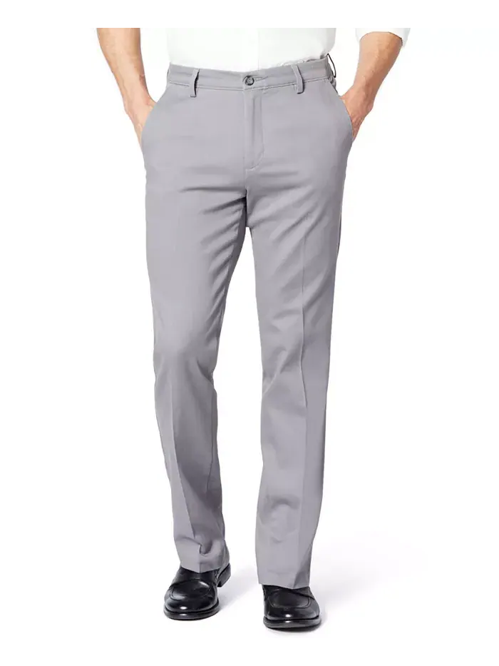 Мужские удобные эластичные брюки Easy Slim Fit цвета хаки Dockers — изображение 1 из 5, серый