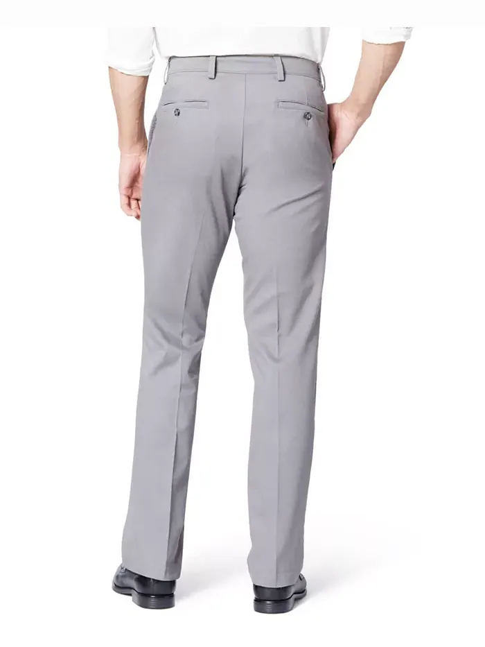 Мужские удобные эластичные брюки Easy Slim Fit цвета хаки Dockers — изображение 3 из 5, серый