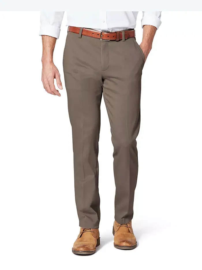 Мужские удобные эластичные брюки Easy Slim Fit цвета хаки Dockers — изображение 1 из 5, серый