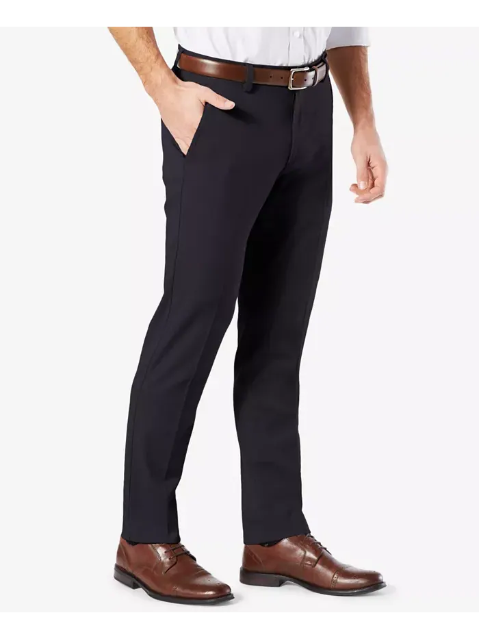 Мужские удобные эластичные брюки Easy Slim Fit цвета хаки Dockers — изображение 2 из 8, темно-синий