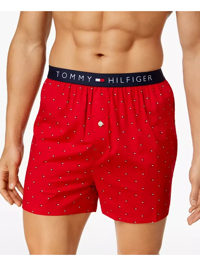 Мужские боксеры из хлопка с принтом логотипа Flag Tommy Hilfiger