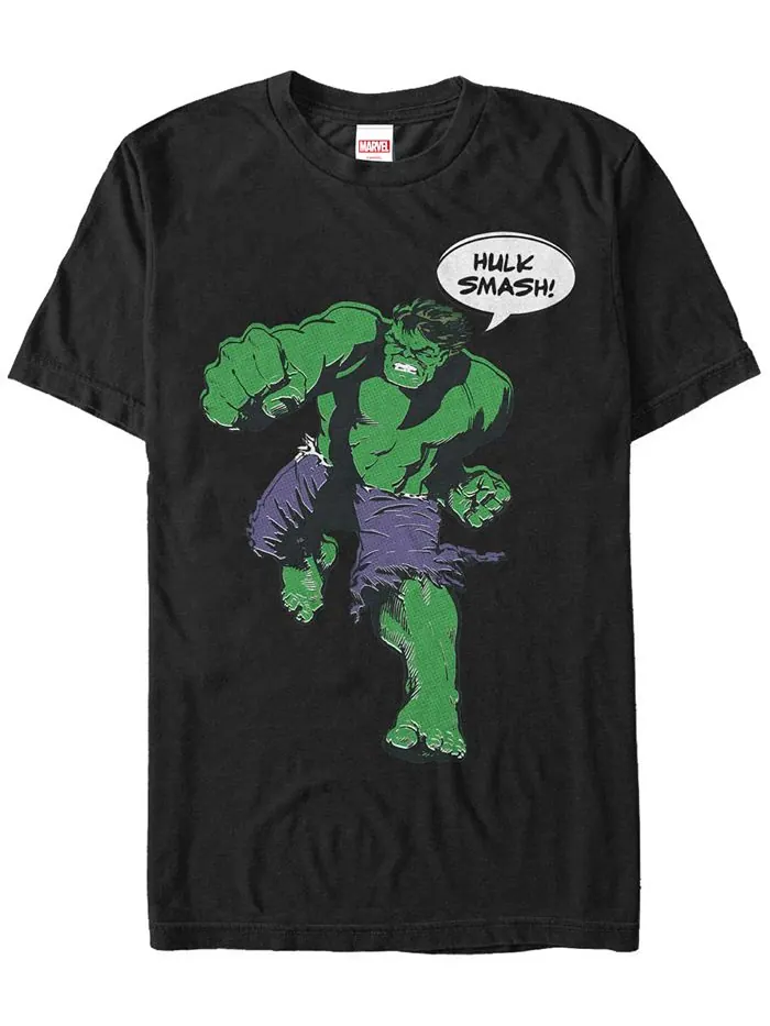Мужская футболка с короткими рукавами из коллекции комиксов Marvel The Hulk Smash Fifth Sun — изображение 1 из 1, черный