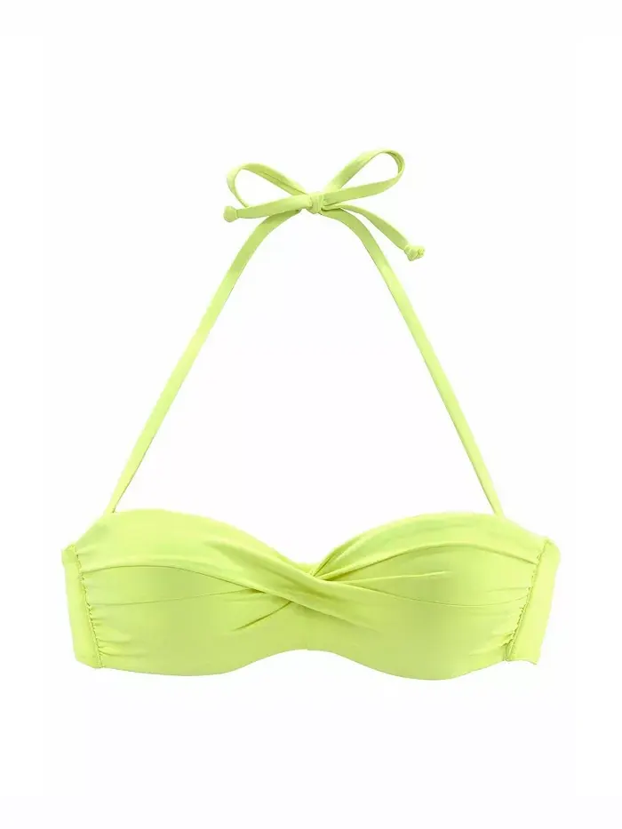 Женский топ для бикини Twist Bandeau LASCANA — изображение 4 из 4, яркий зеленый