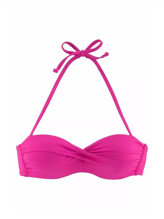 Женский топ для бикини Twist Bandeau LASCANA — изображение 4 из 4, розовый