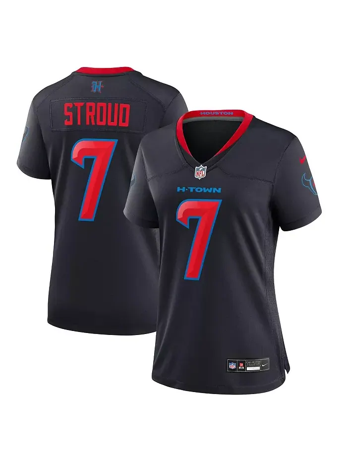Женская запасная игровая майка CJ Stroud Houston Texans Nike — изображение 1 из 5, темно-синий