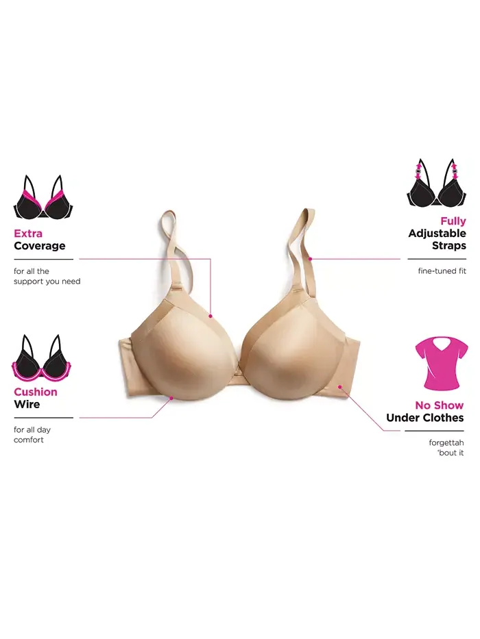Бюстгальтер с косточками Comfort Devotion Extra Coverage Shaping 9436 Maidenform — изображение 3 из 3, бежевый