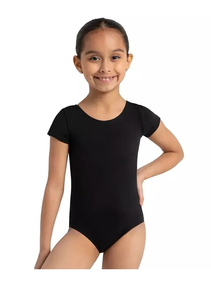 Купальник с коротким рукавом для девочек Capezio — изображение 1 из 3, черный