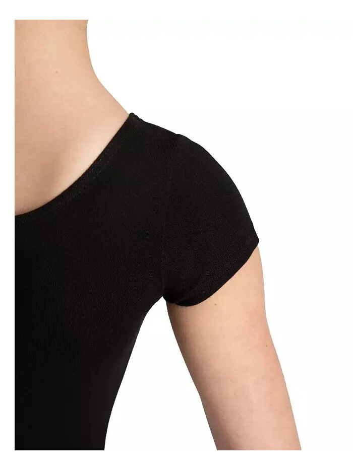 Купальник с коротким рукавом для девочек Capezio — изображение 3 из 3, черный