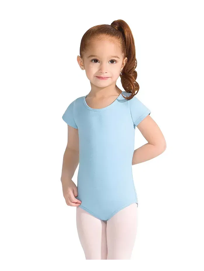 Купальник с коротким рукавом для девочек Capezio — изображение 1 из 4, светлый синий