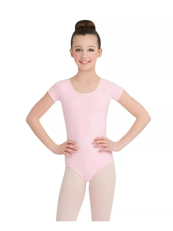 Купальник с коротким рукавом для девочек Capezio — изображение 1 из 4, розовый