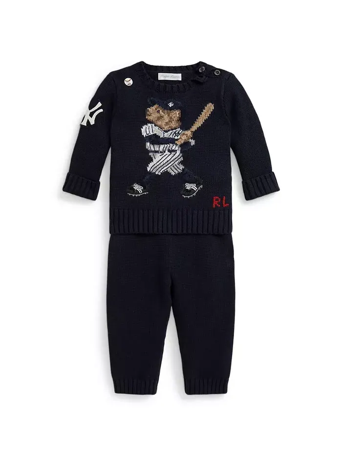 Детский комплект для мальчика: свитер с круглым вырезом и брюки Polo Ralph Lauren