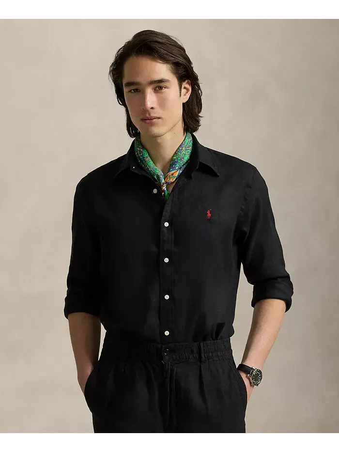 Мужская классическая льняная рубашка Polo Ralph Lauren