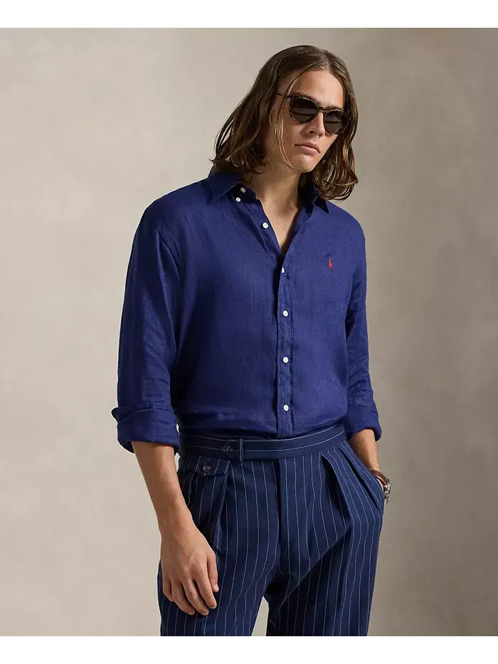 Мужская классическая льняная рубашка Polo Ralph Lauren
