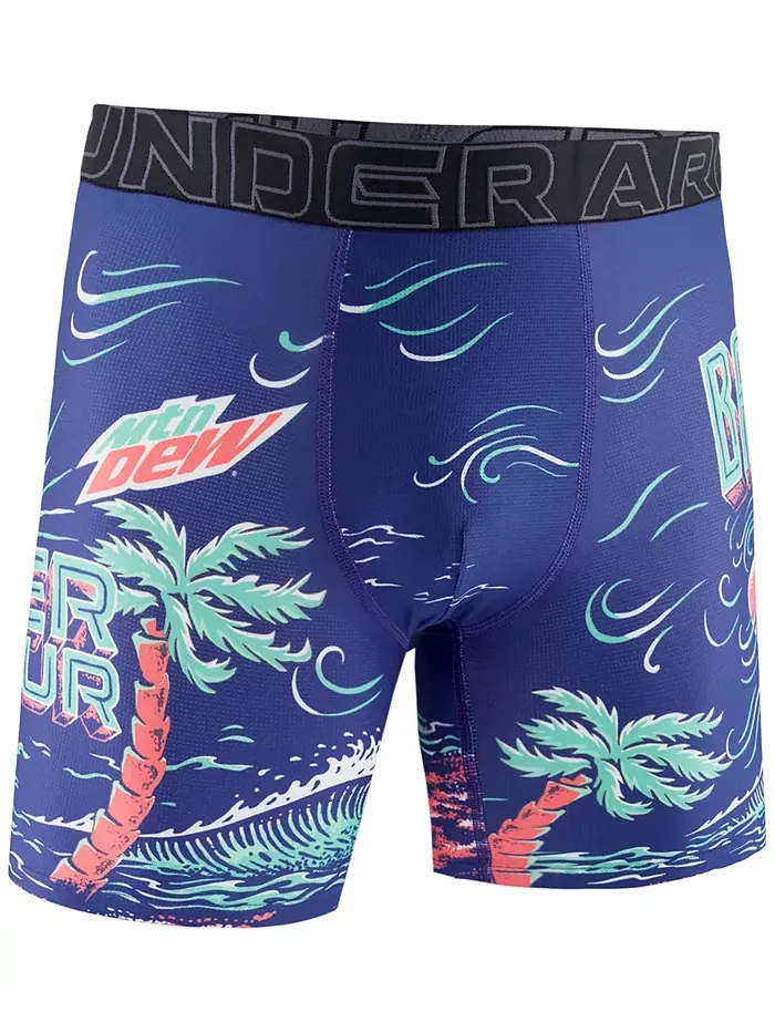 Мужские боксеры Mountain Dew с принтом Performance Tech Mesh длиной 6 дюймов Under Armour
