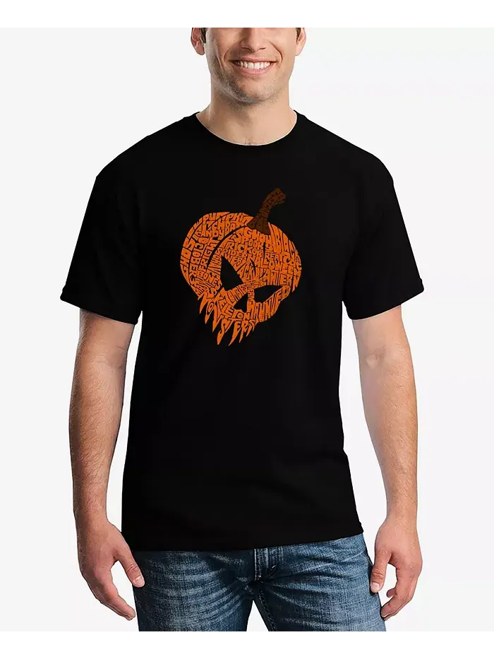 Мужская футболка Evil Pumpkin с принтом LA Pop Art — изображение 1 из 3, черный