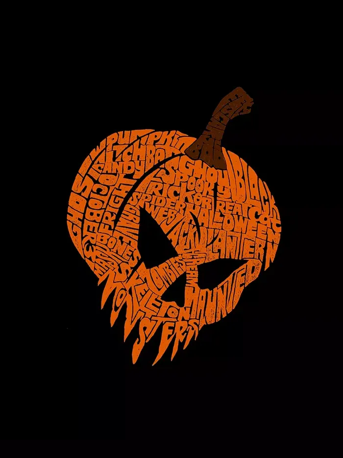 Мужская футболка Evil Pumpkin с принтом LA Pop Art — изображение 3 из 3, черный