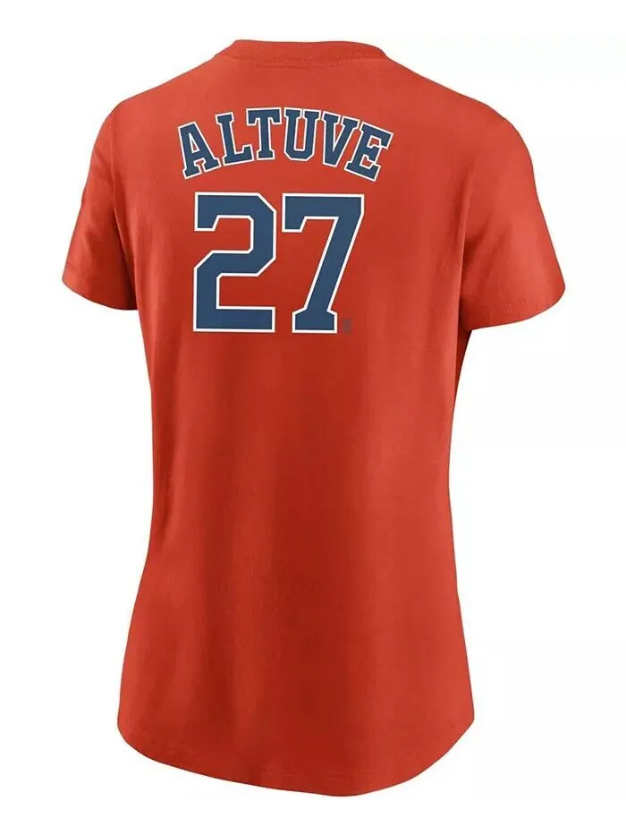 Женская футболка с именем и номером Jose Altuve Orange Houston Astros Nike — изображение 3 из 3, оранжевый