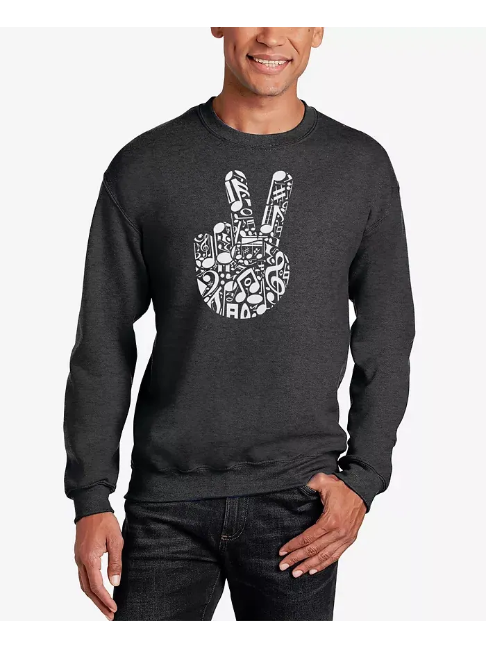 Мужская толстовка с круглым вырезом и надписью «Pear Finger Notes Word Art» La Pop Art — изображение 1 из 2, серый