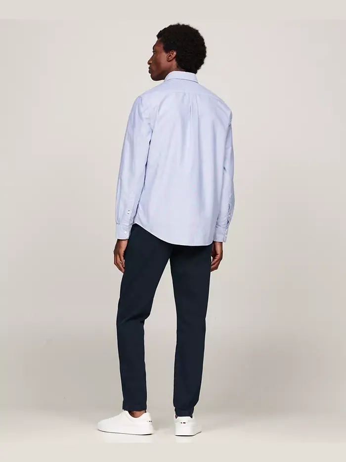 Мужская классическая рубашка Oxford Heritage Tommy Hilfiger — изображение 2 из 4, синий