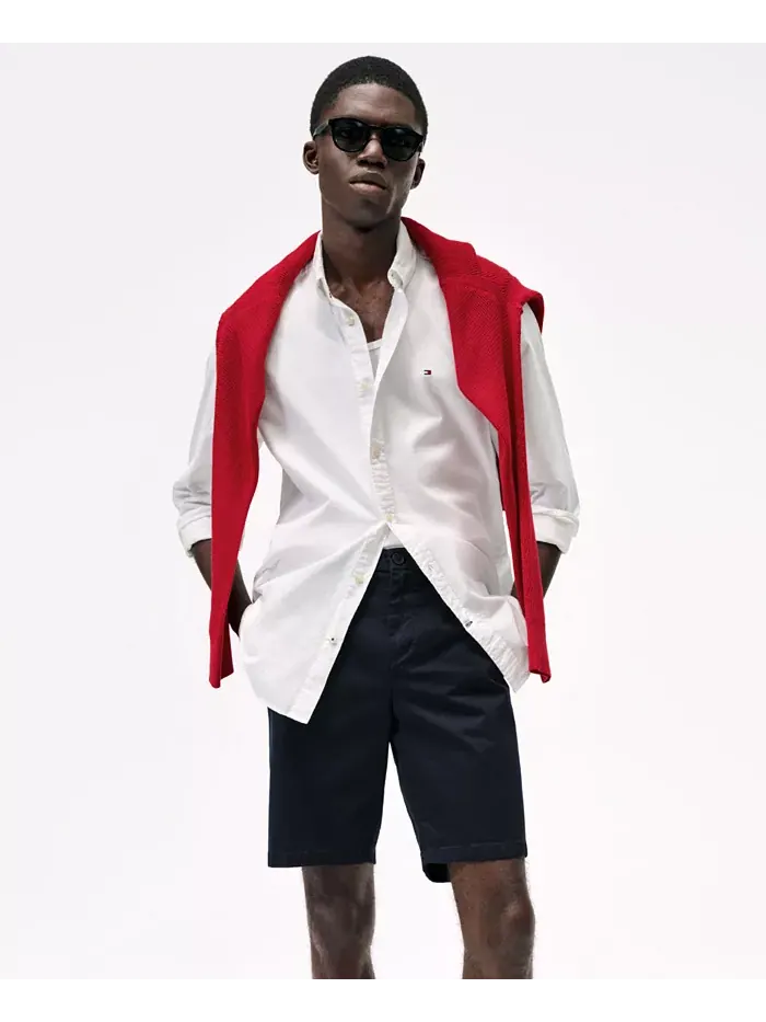 Мужская классическая рубашка Oxford Heritage Tommy Hilfiger — изображение 6 из 6, белый