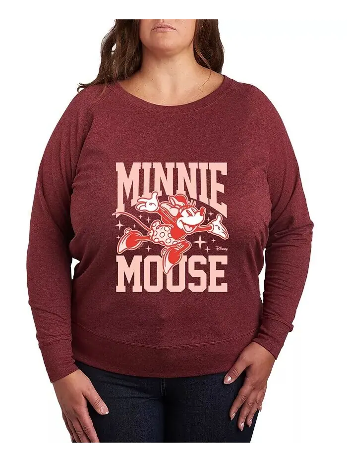 Футболка-пуловер с принтом Минни Маус от Disney размера плюс Hybrid Apparel — изображение 1 из 3, красный