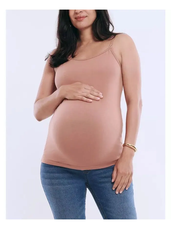 Женская майка-топ Clip Down для кормления Cami - Motherhood Maternity — изображение 1 из 5, бежевый