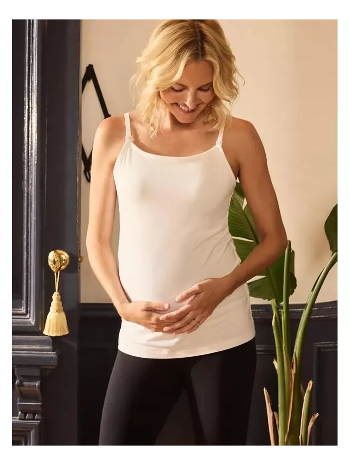 Женская майка-топ Clip Down для кормления Cami - Motherhood Maternity — изображение 2 из 5, белый