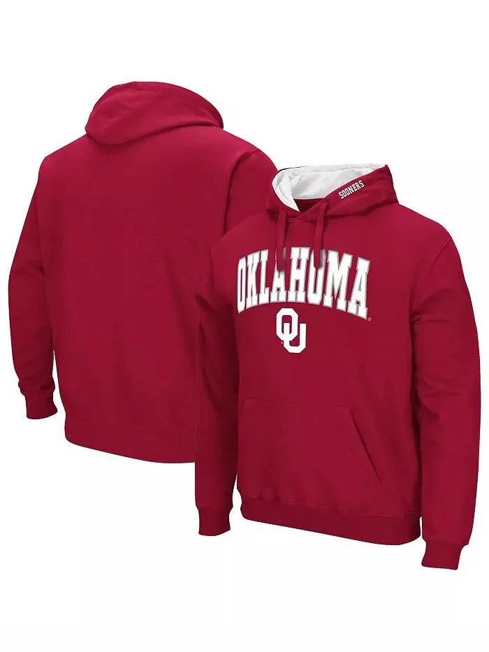 Мужская толстовка с капюшоном Oklahoma Sooners Arch & Team Logo 3.0 Colosseum — изображение 1 из 5, красный