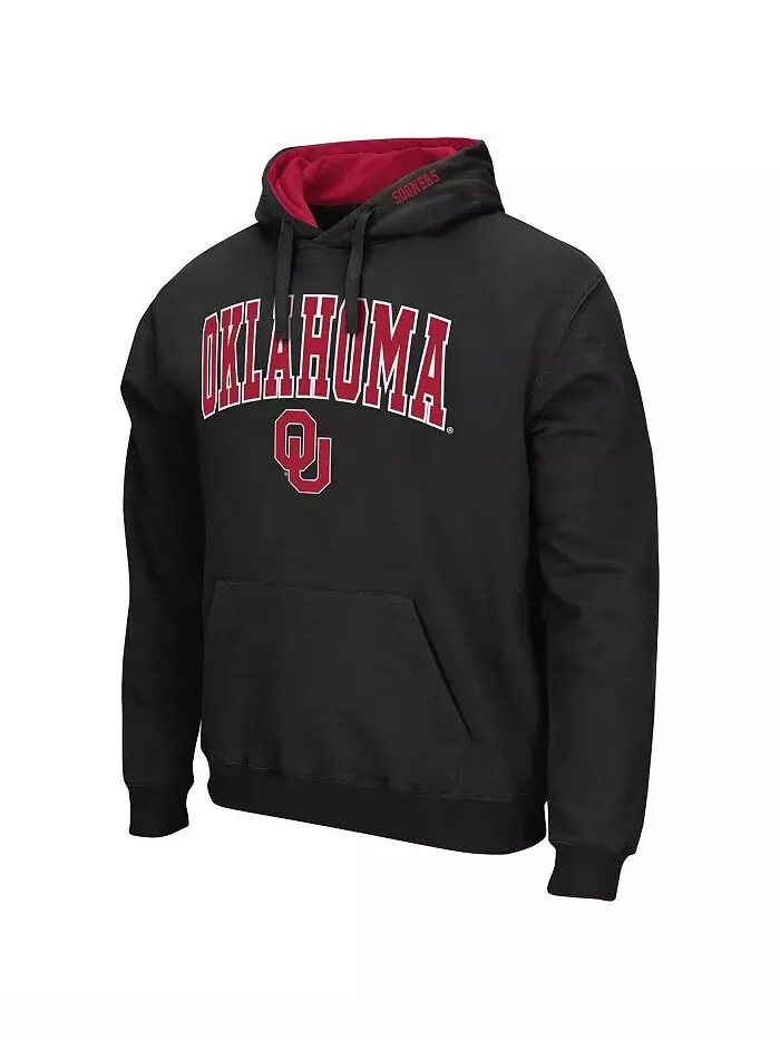 Мужская толстовка с капюшоном Oklahoma Sooners Arch & Team Logo 3.0 Colosseum — изображение 4 из 5, красный