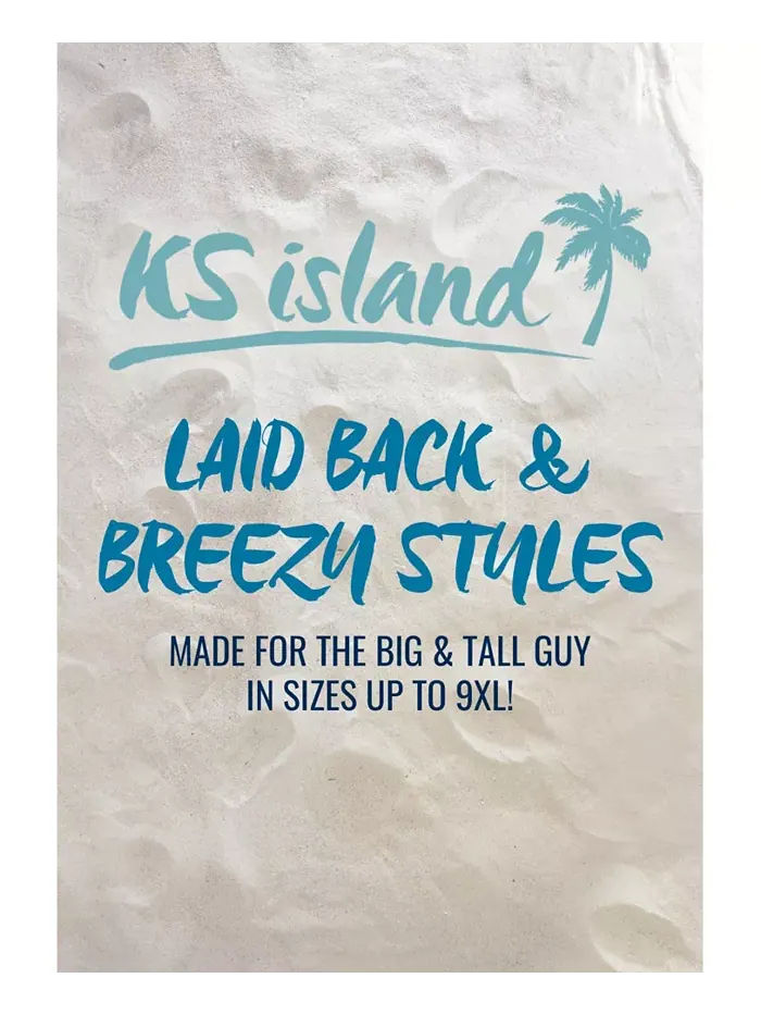 Рубашка Guayabera с короткими рукавами для больших и высоких Kingsize — изображение 3 из 3, синий