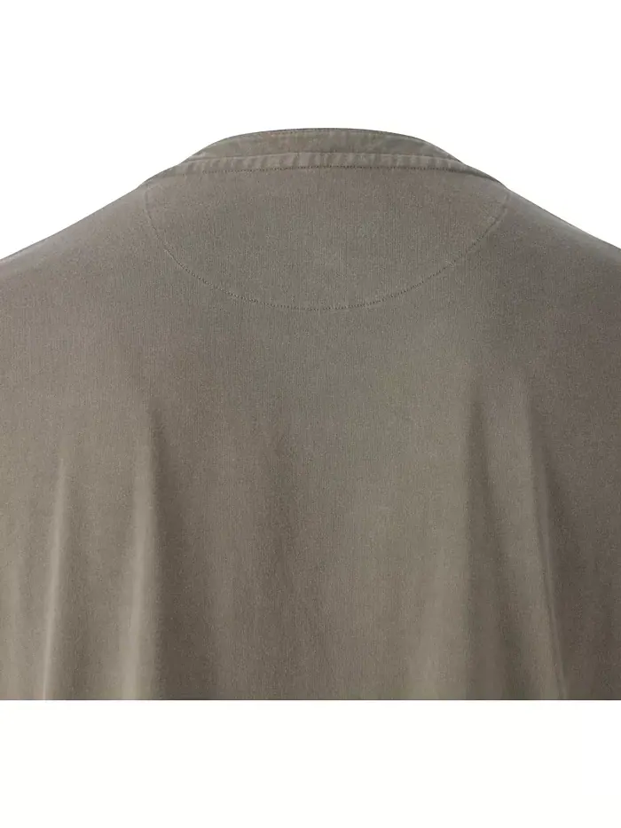 Мужская винтажная хлопковая футболка с карманом Henley с коротким рукавом Thorogood — изображение 5 из 5, зеленый