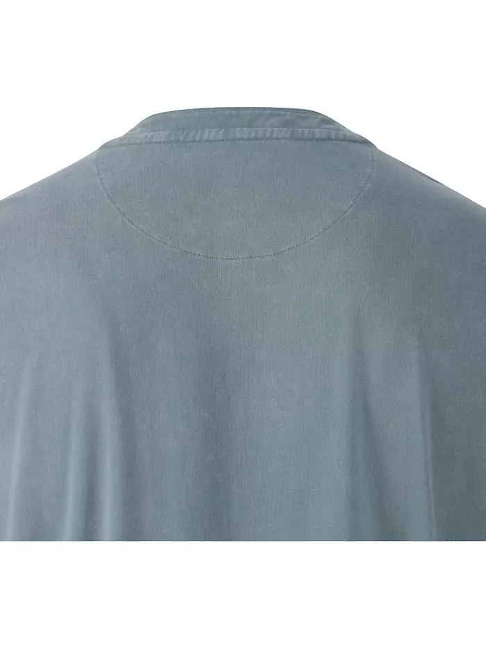 Мужская винтажная хлопковая футболка с карманом Henley с коротким рукавом Thorogood — изображение 5 из 5, синий