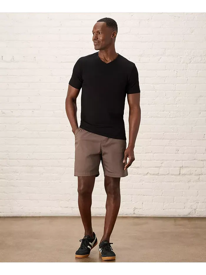 Мужская футболка с V-образным вырезом из органического хлопка Luxe Stretch Jersey Slim Pact — изображение 2 из 2, черный