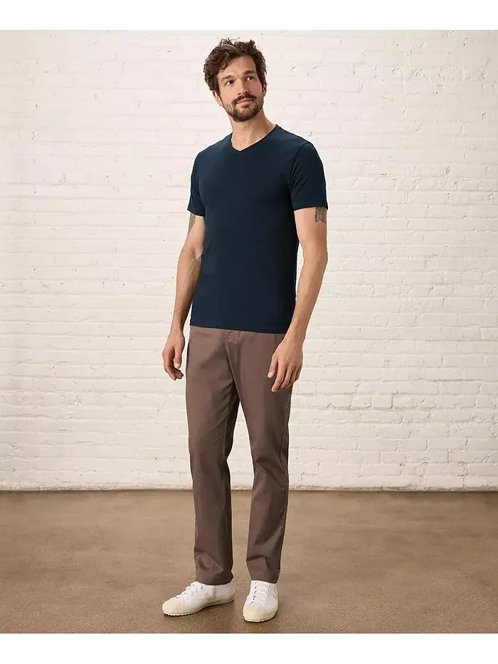 Мужская футболка с V-образным вырезом из органического хлопка Luxe Stretch Jersey Slim Pact — изображение 2 из 2, синий