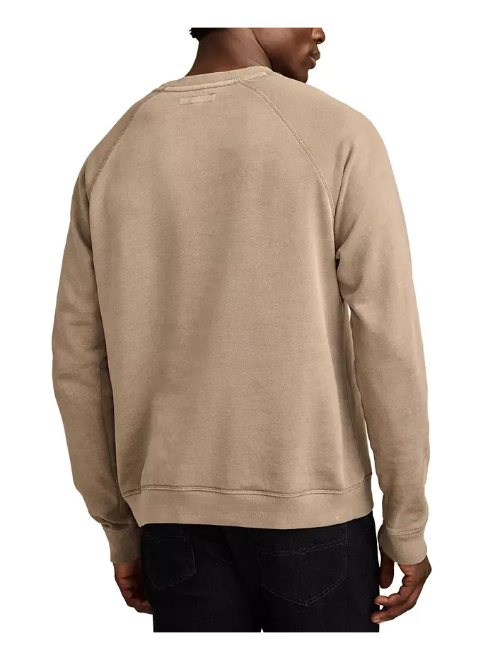 Мужской флисовый свитшот с логотипом и регланным рукавом Lucky Brand — изображение 2 из 2, коричневый