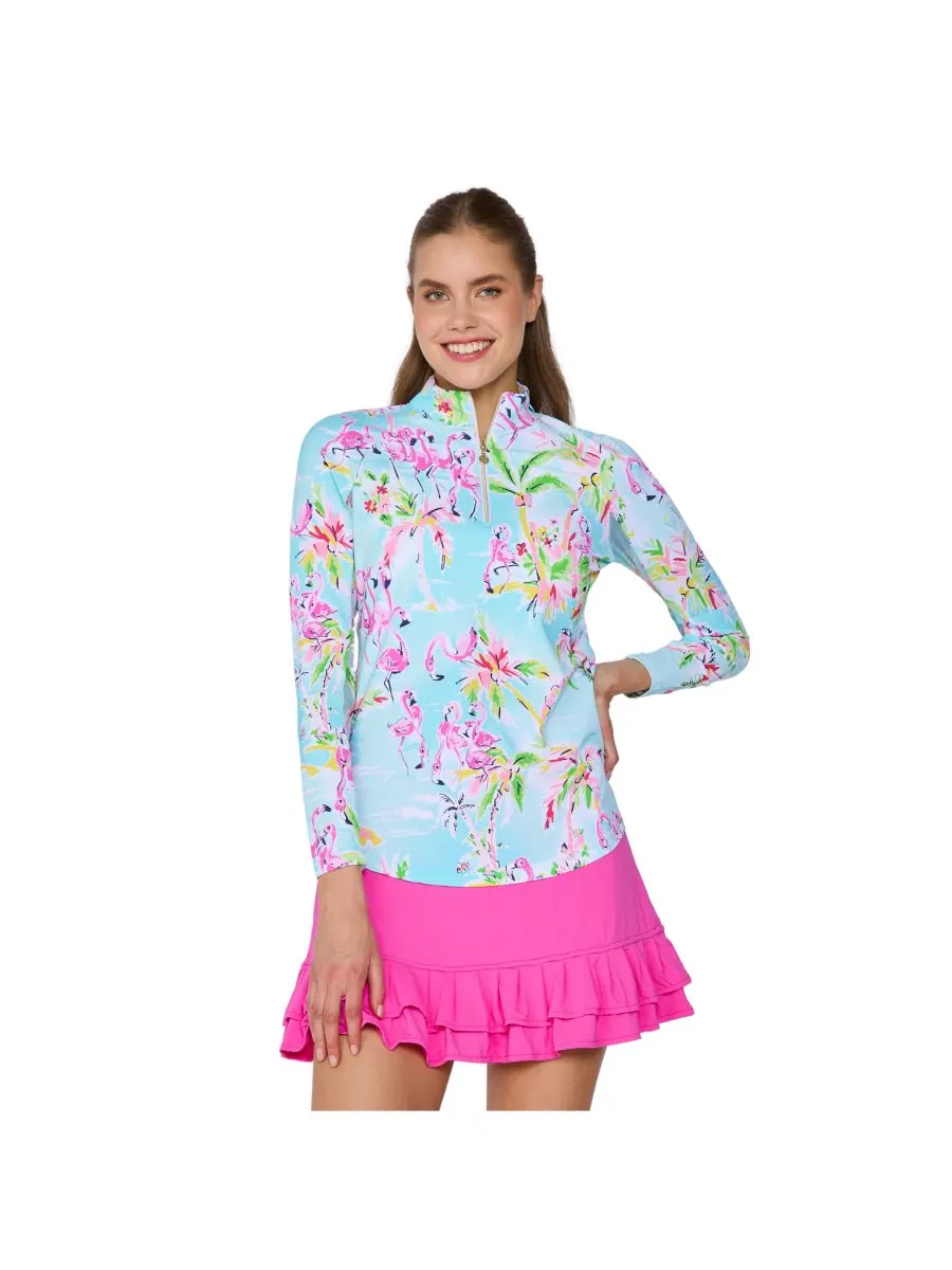 G Lifestyle Женская блузка с длинными рукавами и воротником-стойкой G Lifestyle Clothing