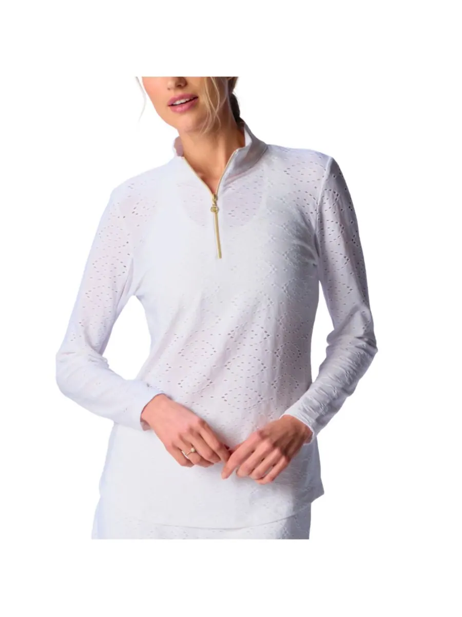 G Lifestyle Женская блузка с длинными рукавами и воротником-стойкой G Lifestyle Clothing